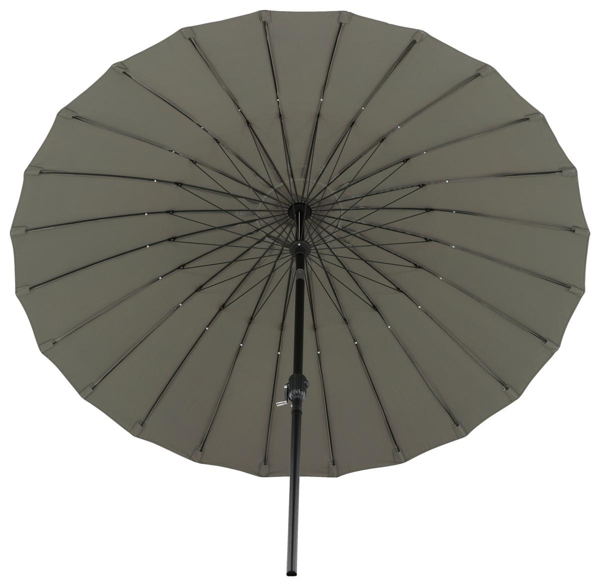 Sonnenschirm Palmetto ca. 270x270 Grau - Grau, KONVENTIONELL (270/270cm) - Gardenson