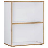 AKTENREGAL SALIA B60 - Honigeiche/Weiss, Design, Holzwerkstoff/Kunststoff (60/74/33cm) - MID.YOU