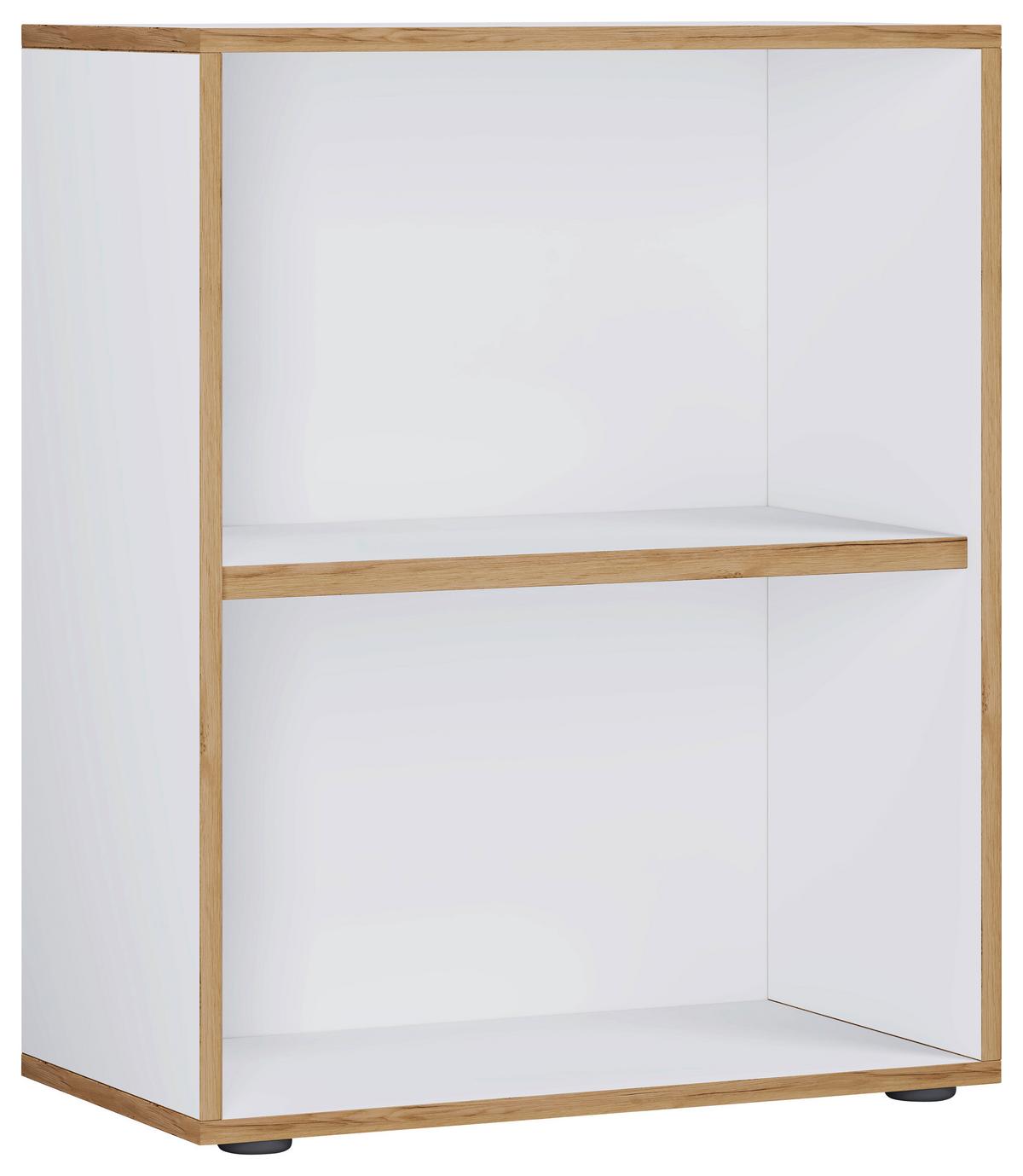 AKTENREGAL SALIA B60 - Honigeiche/Weiss, Design, Holzwerkstoff/Kunststoff (60/74/33cm) - MID.YOU
