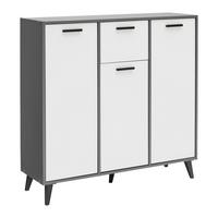 Kommode Ibiza Anthrazit/Weiß - Schwarz, KONVENTIONELL, Holzwerkstoff/Kunststoff (107/92/33cm) - Mömax