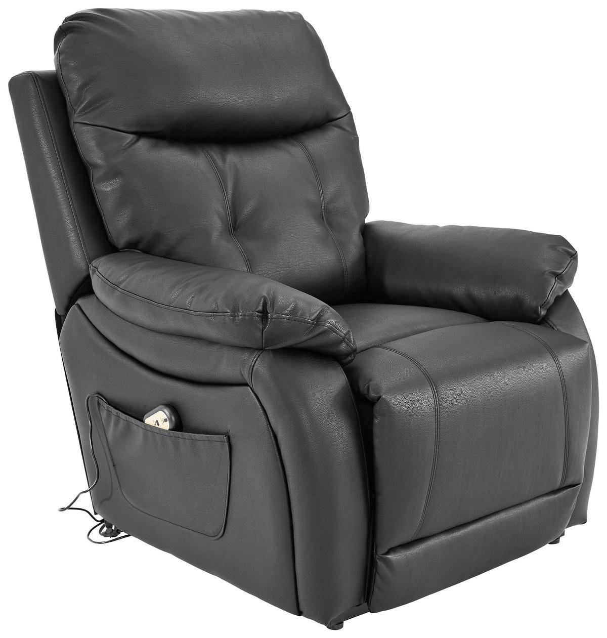 Tv Fotelj Mario, Relax Funkcija, Črna - črna, Konvencionalno, kovina/umetna masa (89/107-79/94-165cm) - James Wood