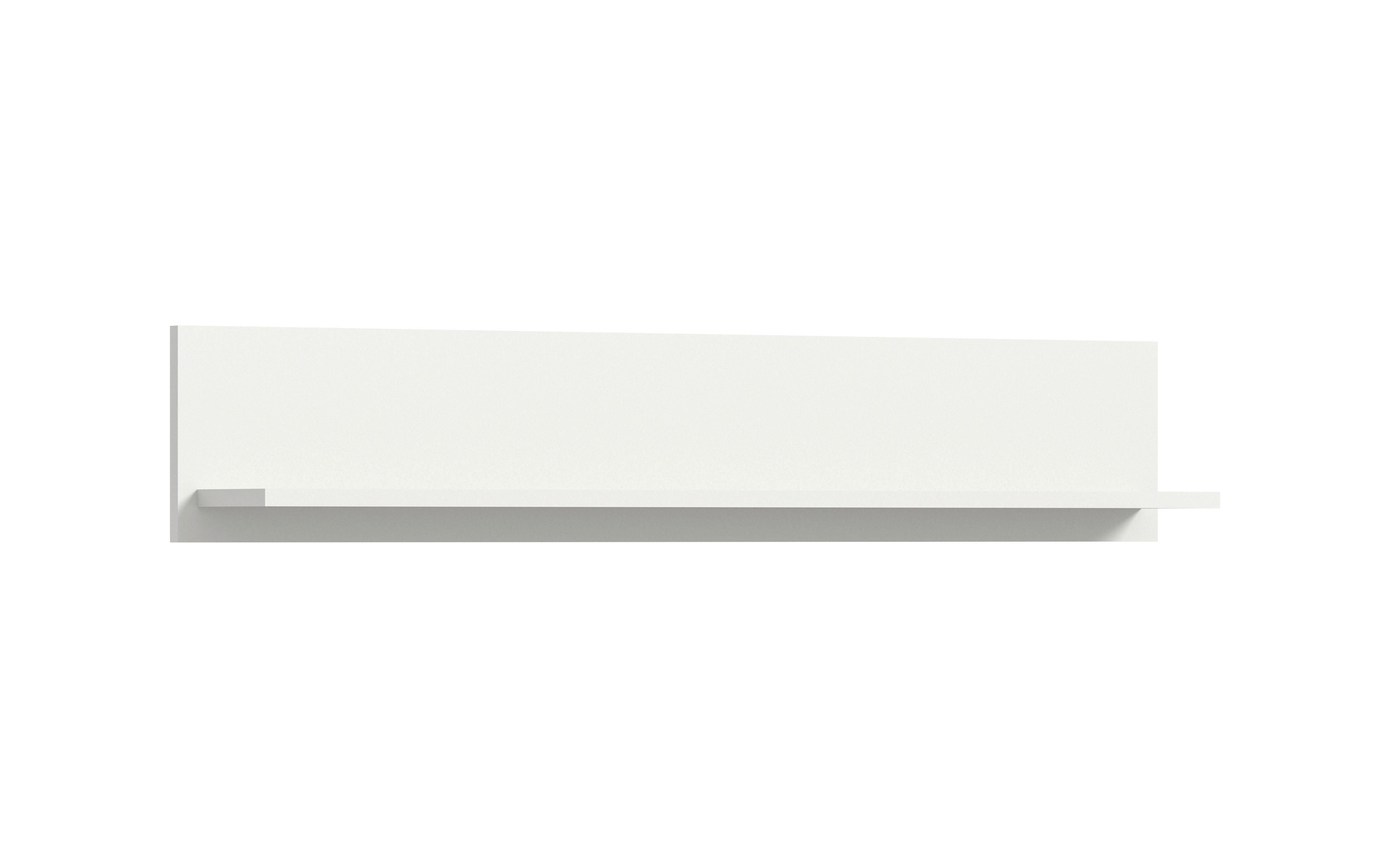 Wandboard Ice Weiß hochglanz - Weiß Hochglanz/Weiß, Design, Holzwerkstoff (110/20/15cm) - Livetastic