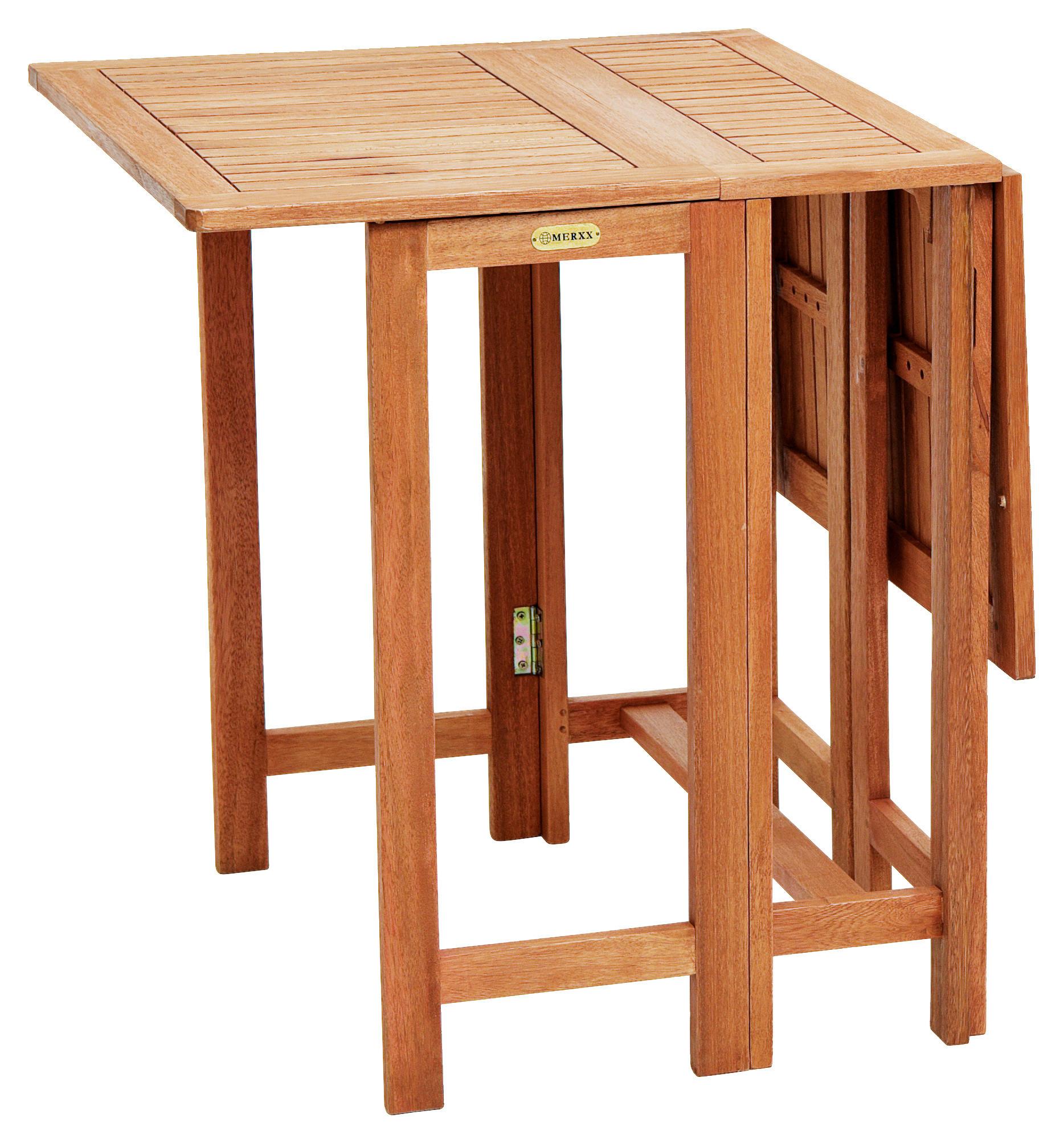 Gartenklapptisch aus Eukalyptus ca. 65x74x107cm - Naturfarben, KONVENTIONELL, Holz (190,5/65/74cm) - Gardenson