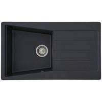 Granitspüle Seattle ca. 86x20x50 cm Schwarz - Schwarz, Trend, Stein (86/20/50cm) - Respekta