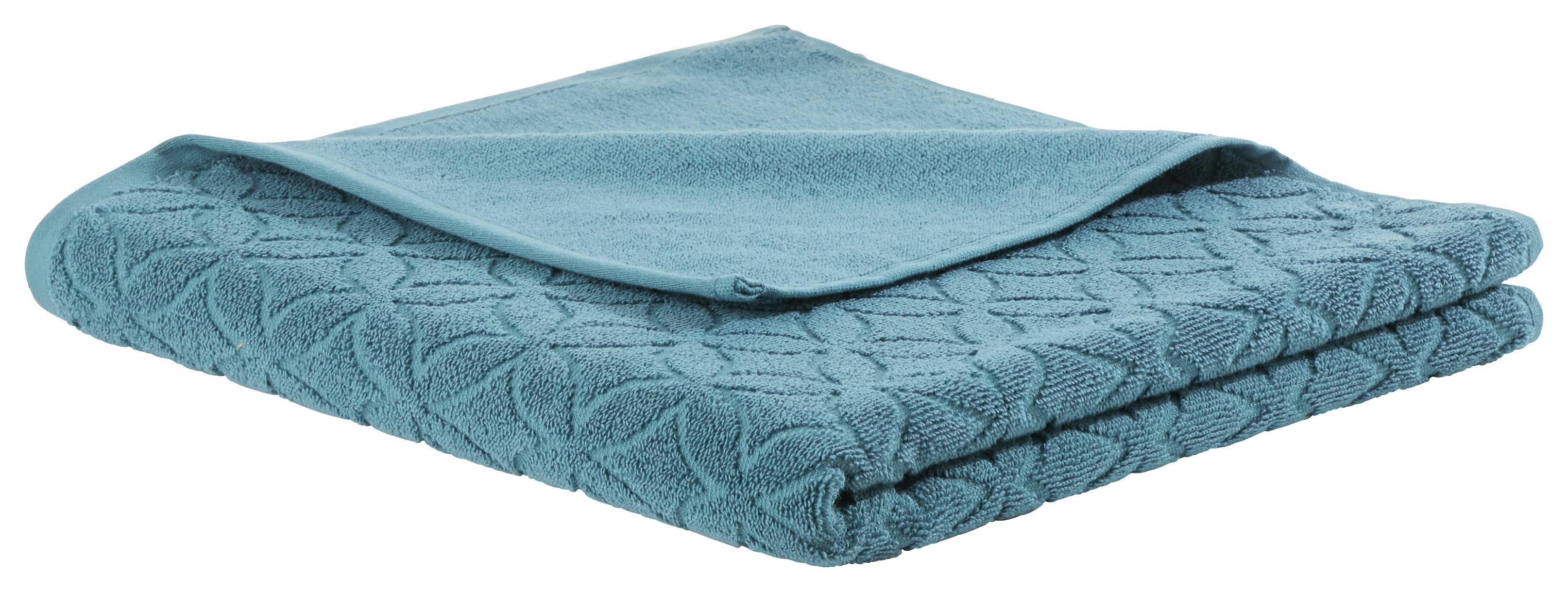 Duschtuch Naime in Blau ca. 70x140cm - Blau, Lifestyle, Textil (70/140cm) - Modern Living