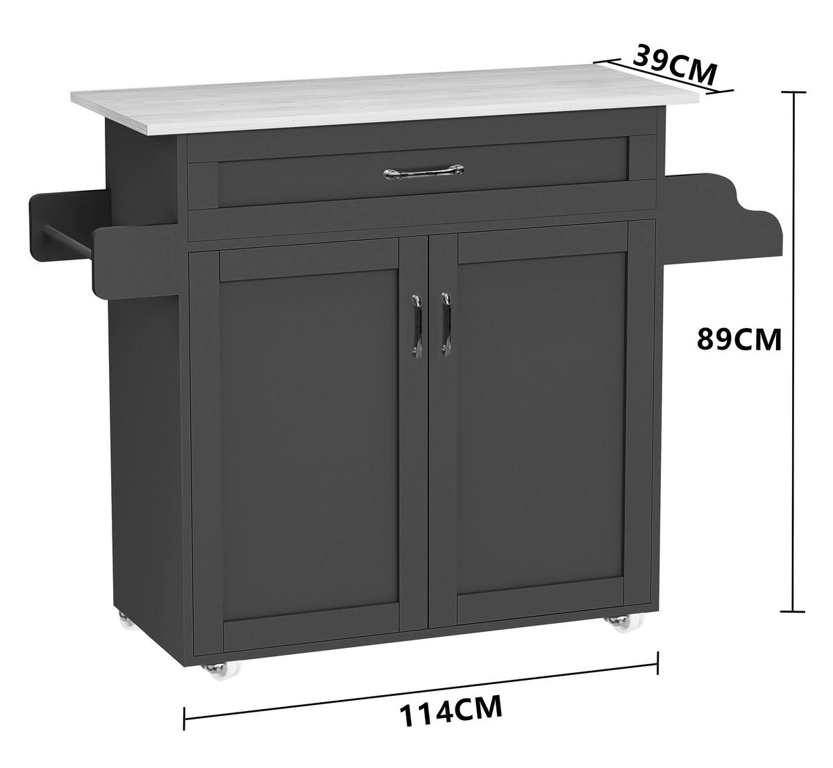 SERVIERWAGEN PASTANO - Honigeiche/Weiss, Basics, Holzwerkstoff/Kunststoff (114/89/39cm) - MID.YOU