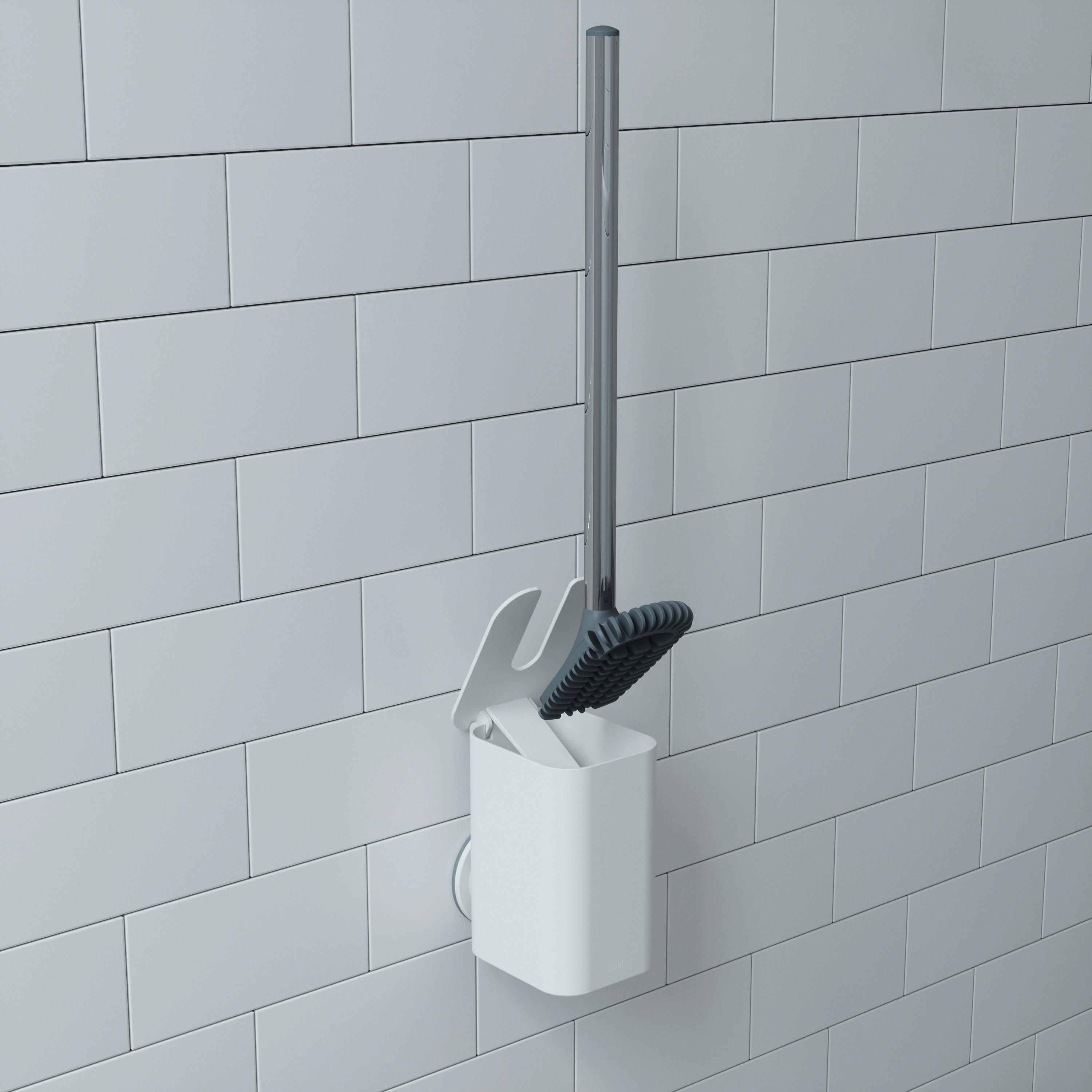 WC-Bürste Easy aus Kunststoff - Alufarben, Modern, Kunststoff/Metall (8,3/11,4/42,5cm) - Premium Living