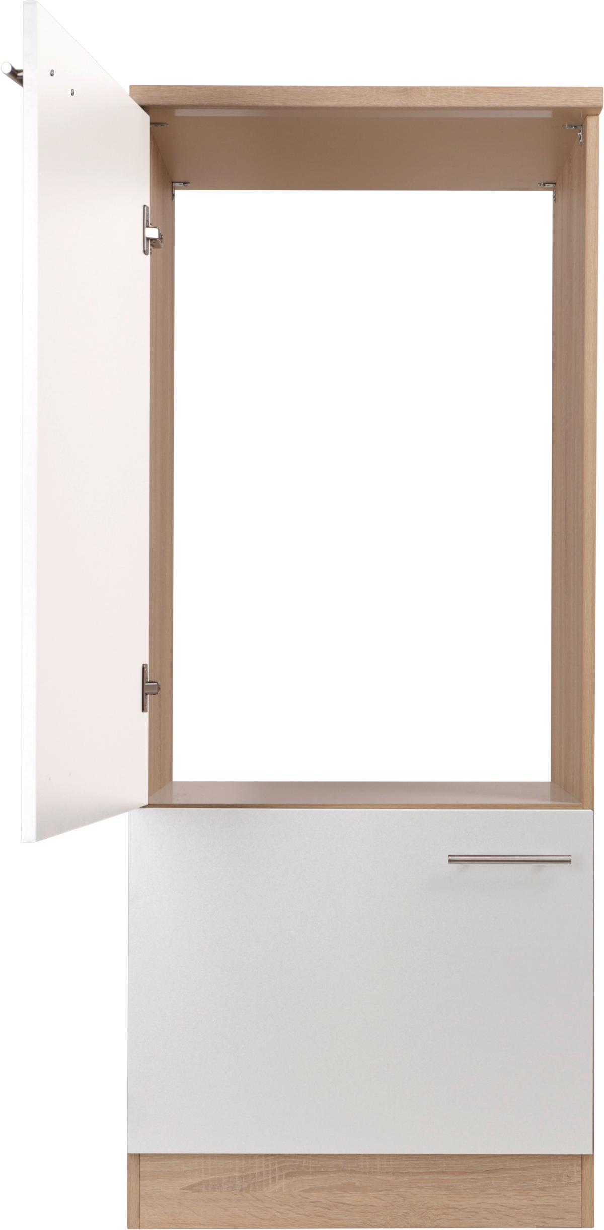 Omara Za Vgradno Napravo Merle, Barva Hrasta, Bela - srebrne barve/barve hrasta, Basics, kovina/leseni material (60/144,8/60cm) - Respekta