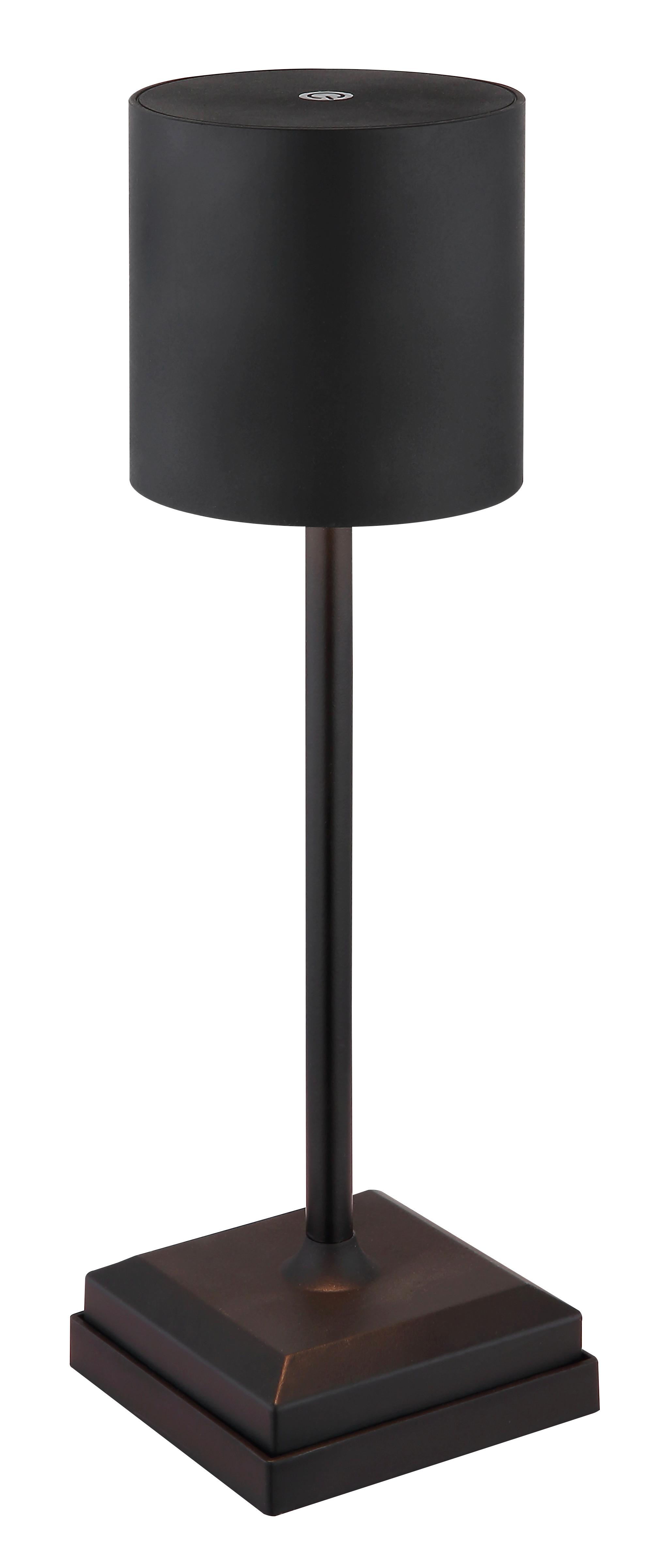 LED-Tischleuchte Dixon Opal/Schwarz max. 1,5 Watt - Schwarz, MODERN, Kunststoff/Metall (9,7/9,7/32cm) - Globo