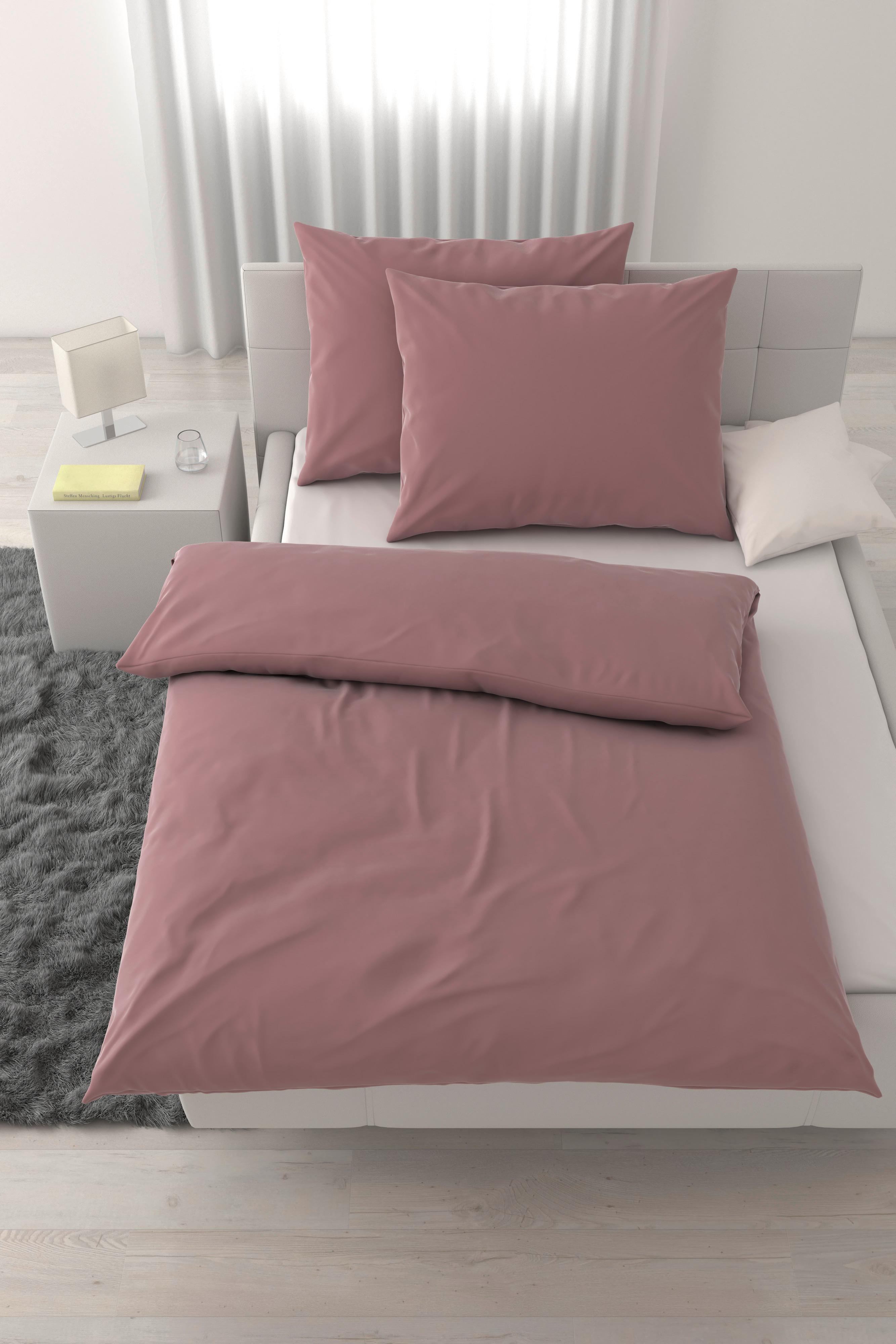 Lenjerie de pat Xenia Uni, 200/220/2x50/70 cm - mov, Modern, textil (200/220cm) - Premium Living