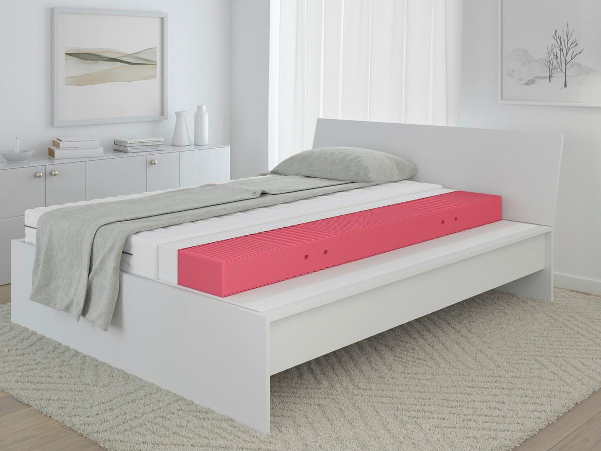 Ležišče Living Flexy Feel Silver +, 90x200 Cm - bela, tekstil (90/200cm) - Top ponudba