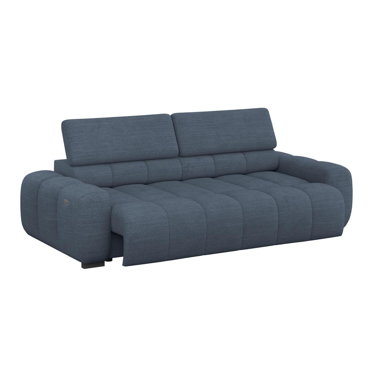 Velika Sofa Bull - plava/crna, Trend, tekstil/plastika (248/77-97/108cm) - Luca Bessoni