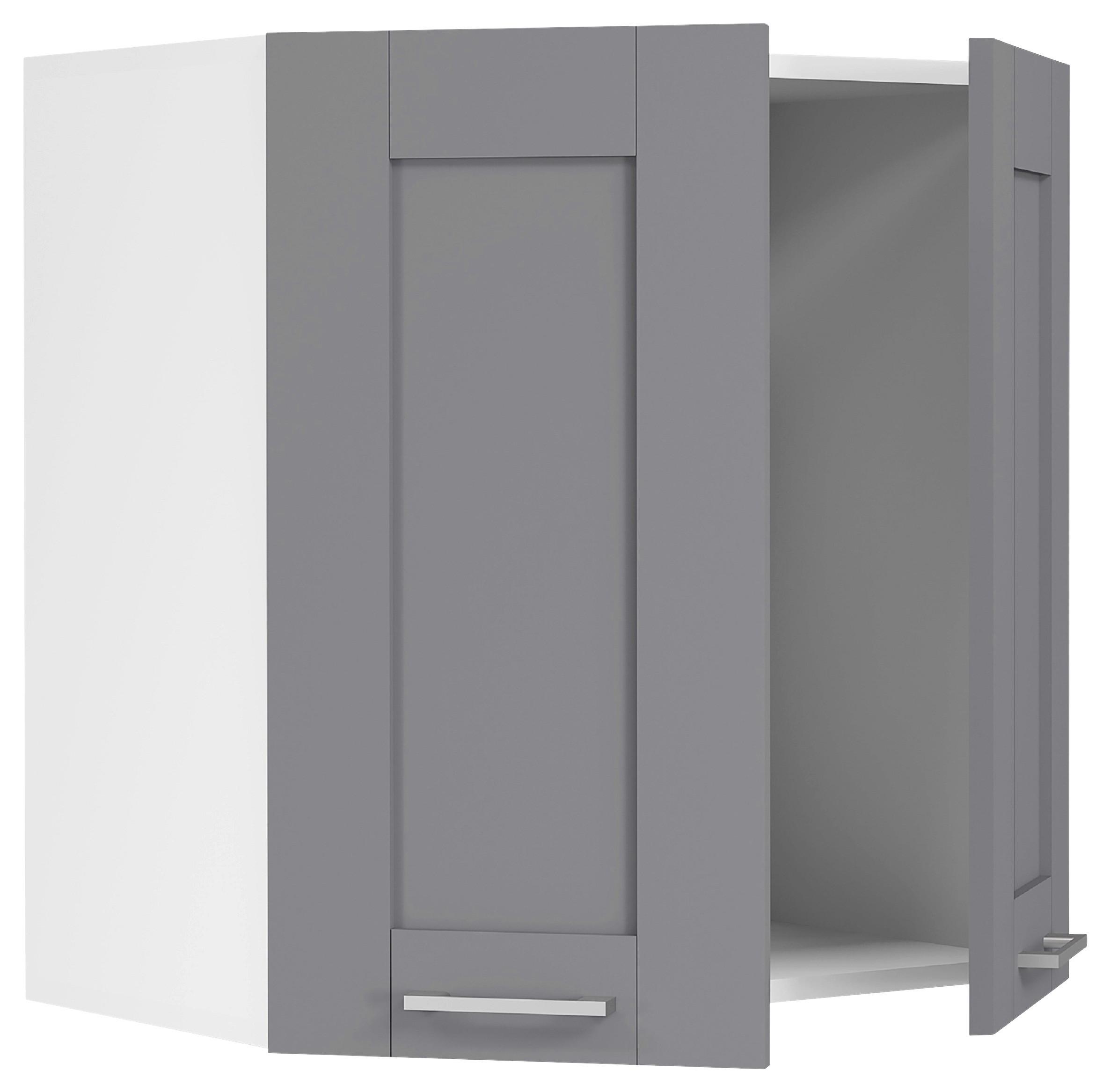 KÜCHENOBERSCHRANK COLURA - Weiss/Anthrazit, Trend, Holzwerkstoff/Kunststoff (60/60/31cm) - MID.YOU