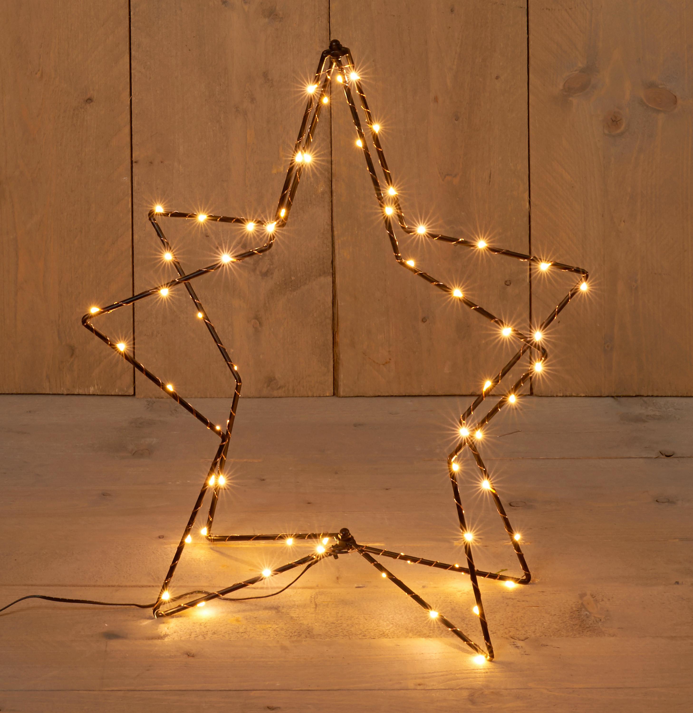 DEKORACJA ŚWIETLNA LED OUTDOOR STERN 3D 60LED - czarny, Design, metal (51cm) - X-Mas