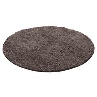 Hochflorteppich Life Taupe Ø ca. 80cm - Taupe, KONVENTIONELL, Textil (80cm) - Novel