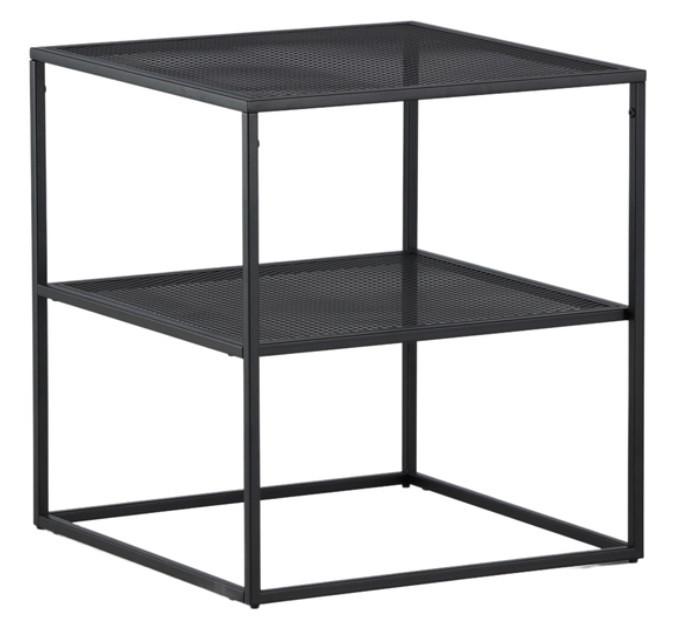 COUCHTISCH NETZ - Schwarz, Design, Metall (55/55/60cm) - Livetastic