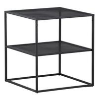 COUCHTISCH NETZ - Schwarz, Design, Metall (55/55/60cm) - Livetastic