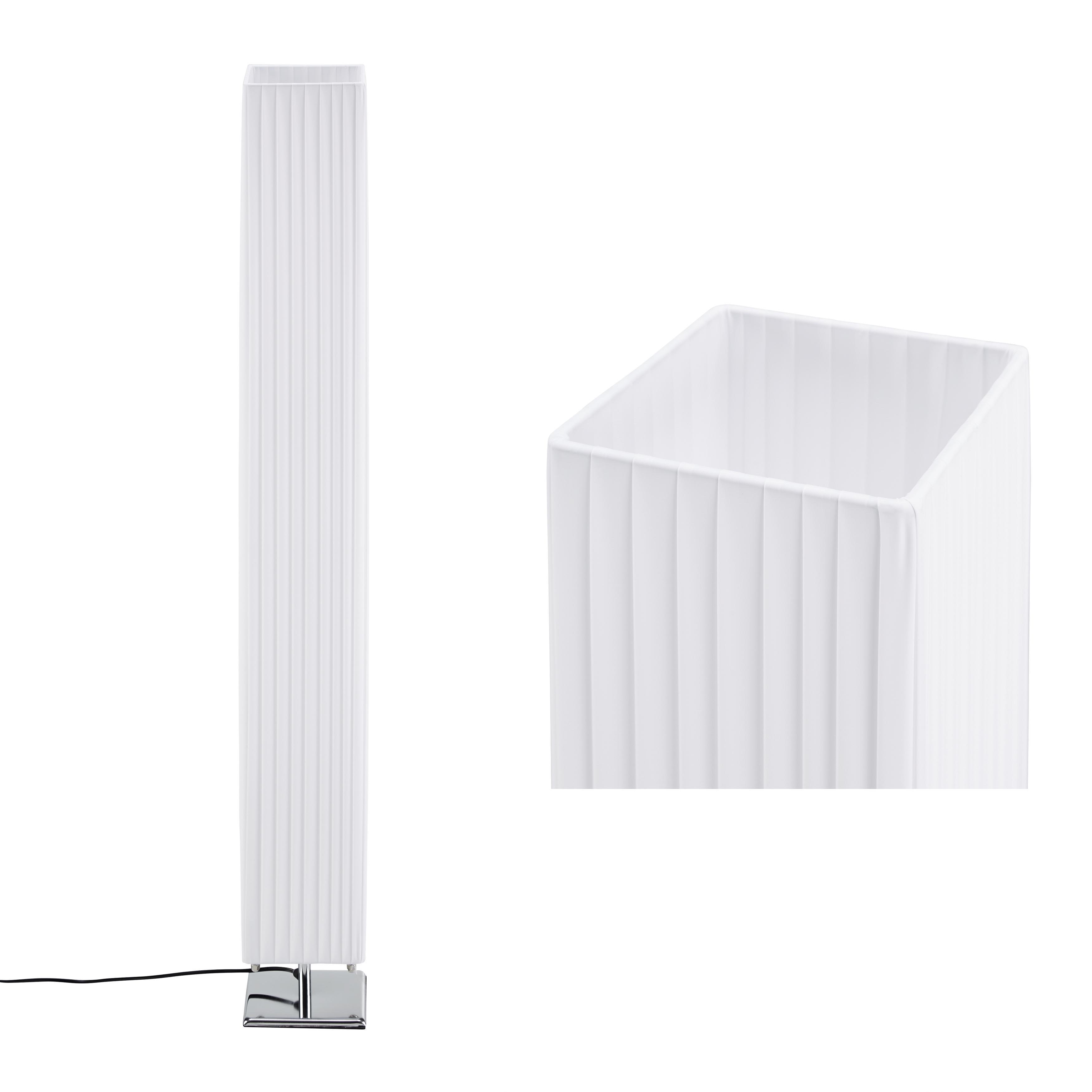 STEHLEUCHTE Agnes, max. 40 Watt - Weiß, ROMANTIK / LANDHAUS, Textil/Metall (119/14/14cm) - Mömax modern living