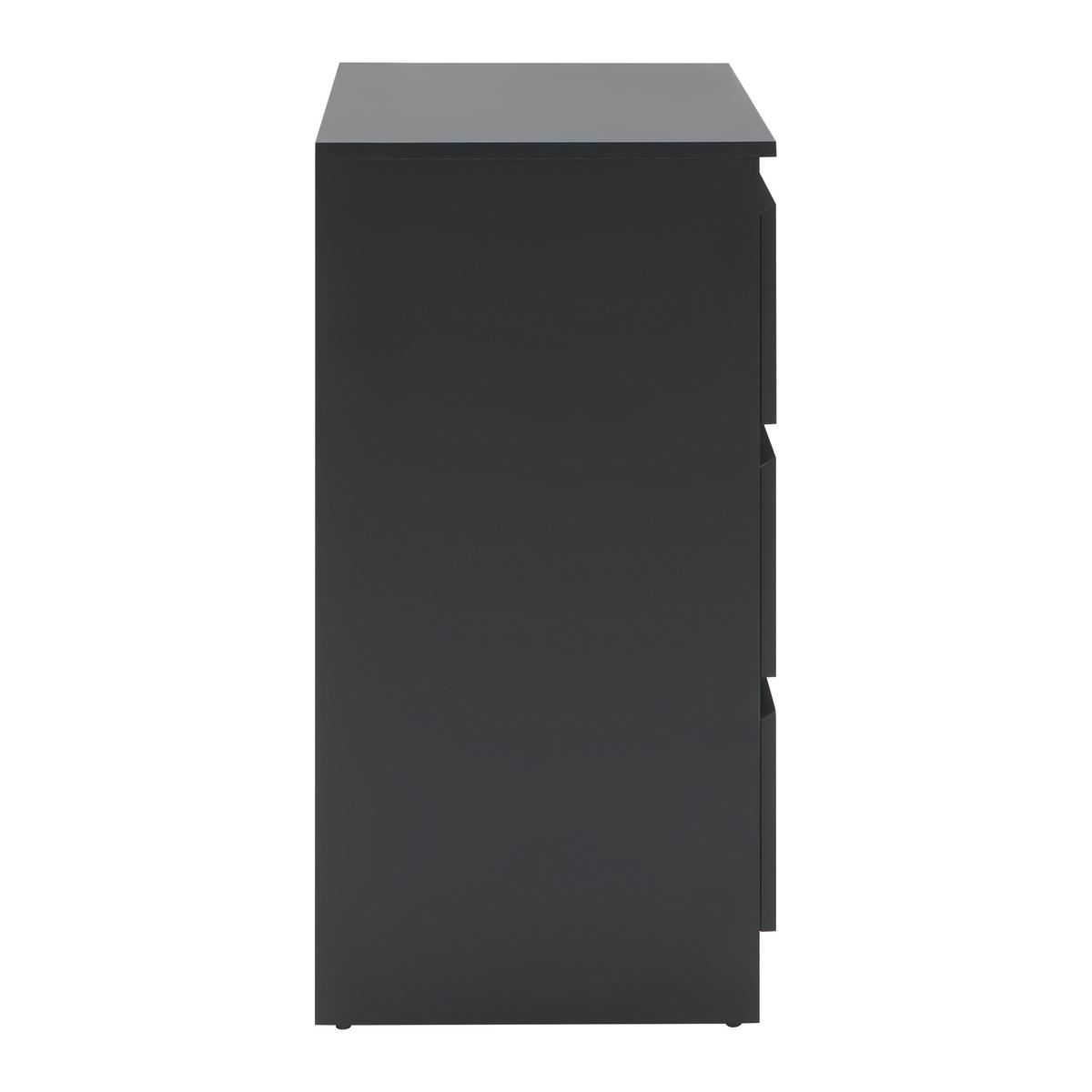 Komoda Mara - boje srebrnog hrasta/crna, Konvencionalno, drvni materijal/plastika (77/80/42cm) - Modern Living