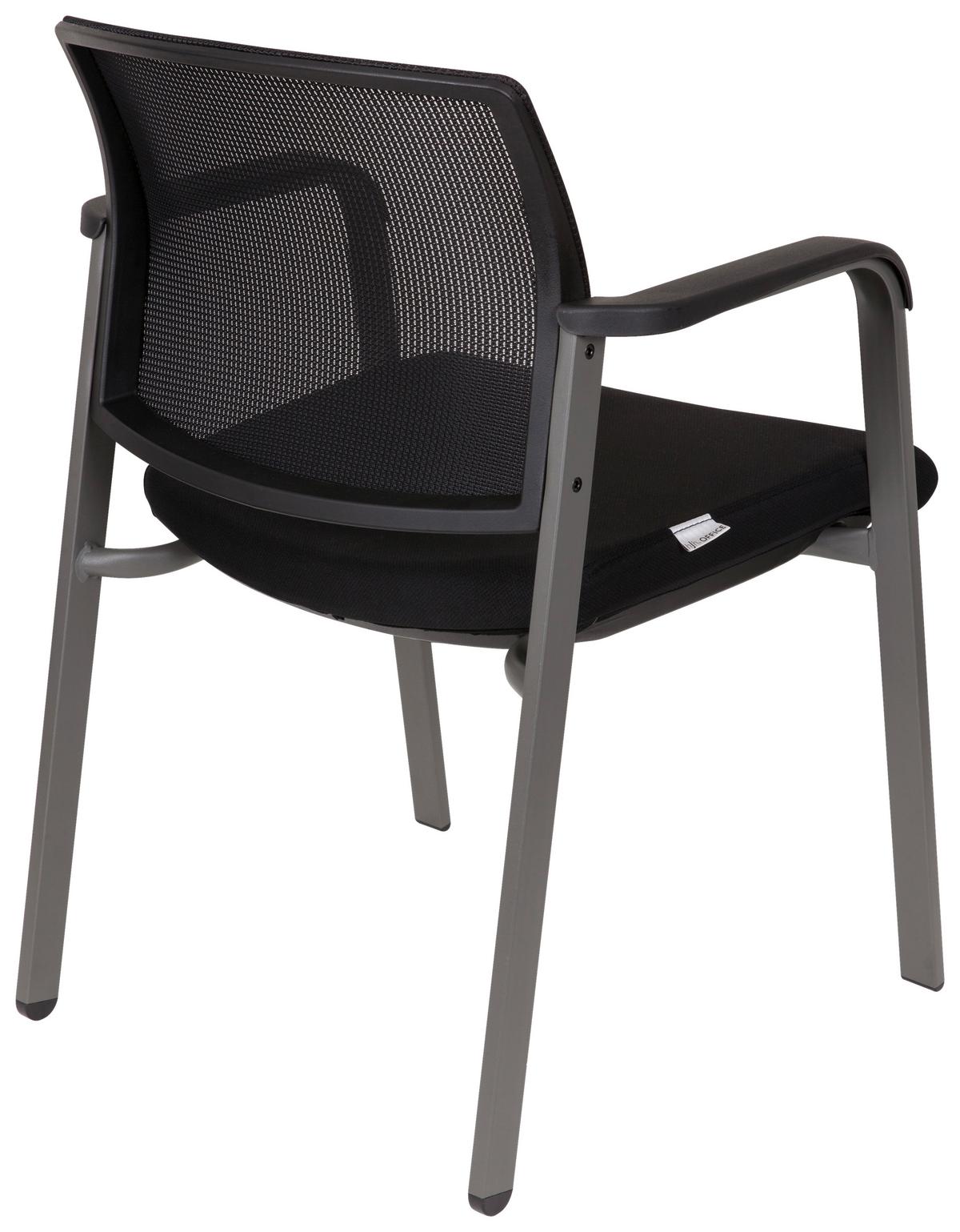 Konferenčni Stol Meet, Črna - črna, Moderno, kovina/tekstil (58/84/56cm) - MID.YOU
