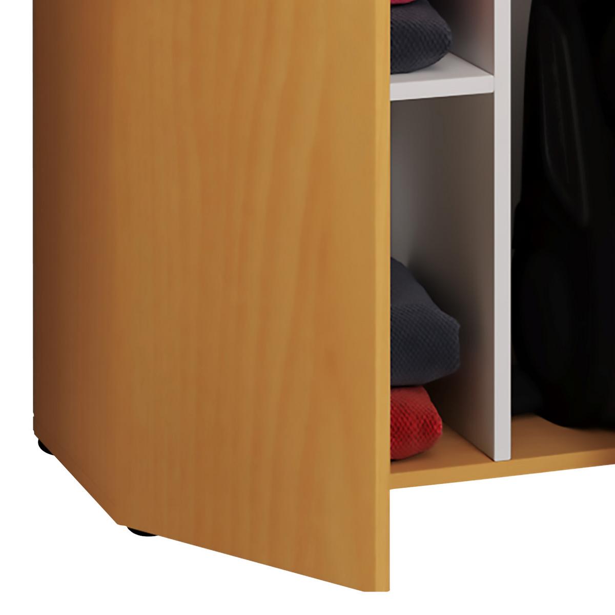 Večnamenska Omara Lona Xxl, Bukev - siva/črna, Moderno, umetna masa/leseni material (70/223/39cm) - MID.YOU