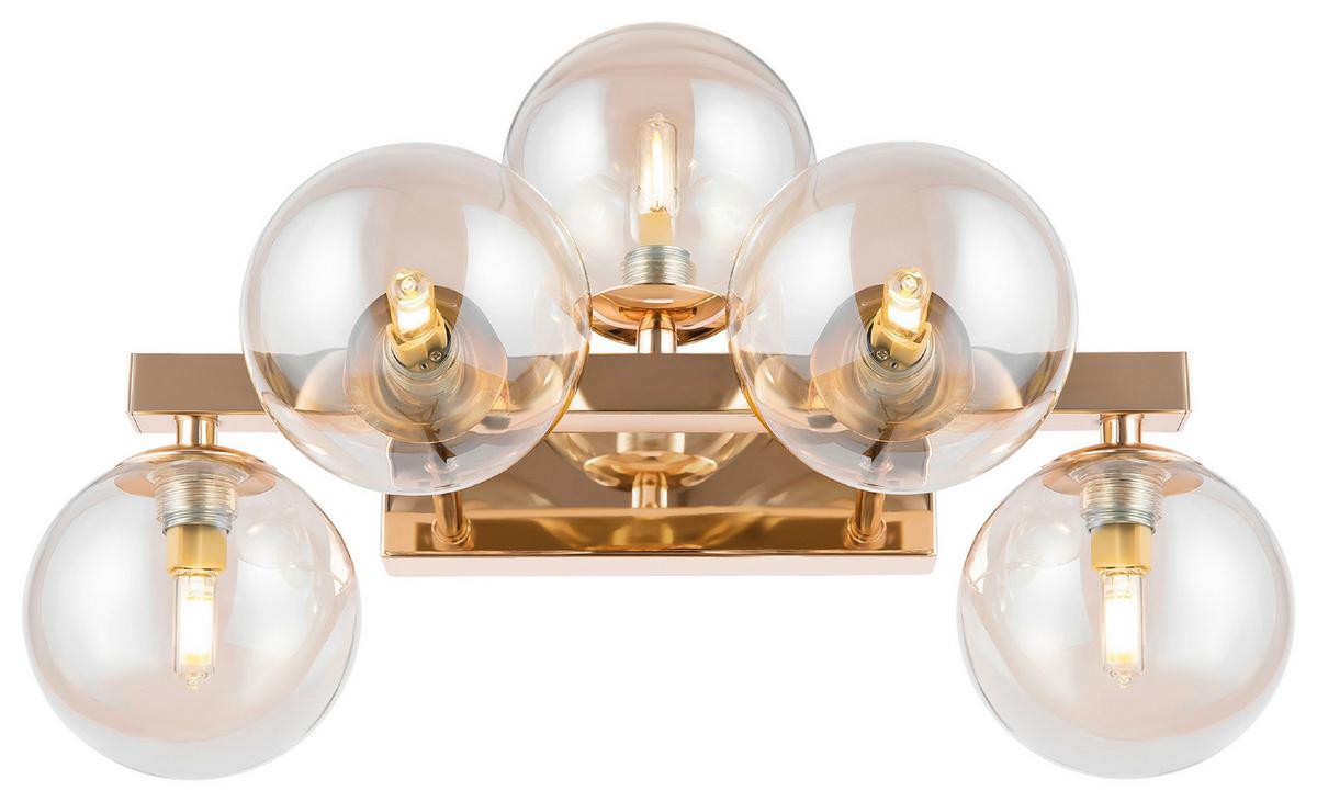 Wandleuchte Dallas Goldfarben max. 28 Watt - Goldfarben, Trend, Glas/Metall (23/24/38cm) - MAYTONI