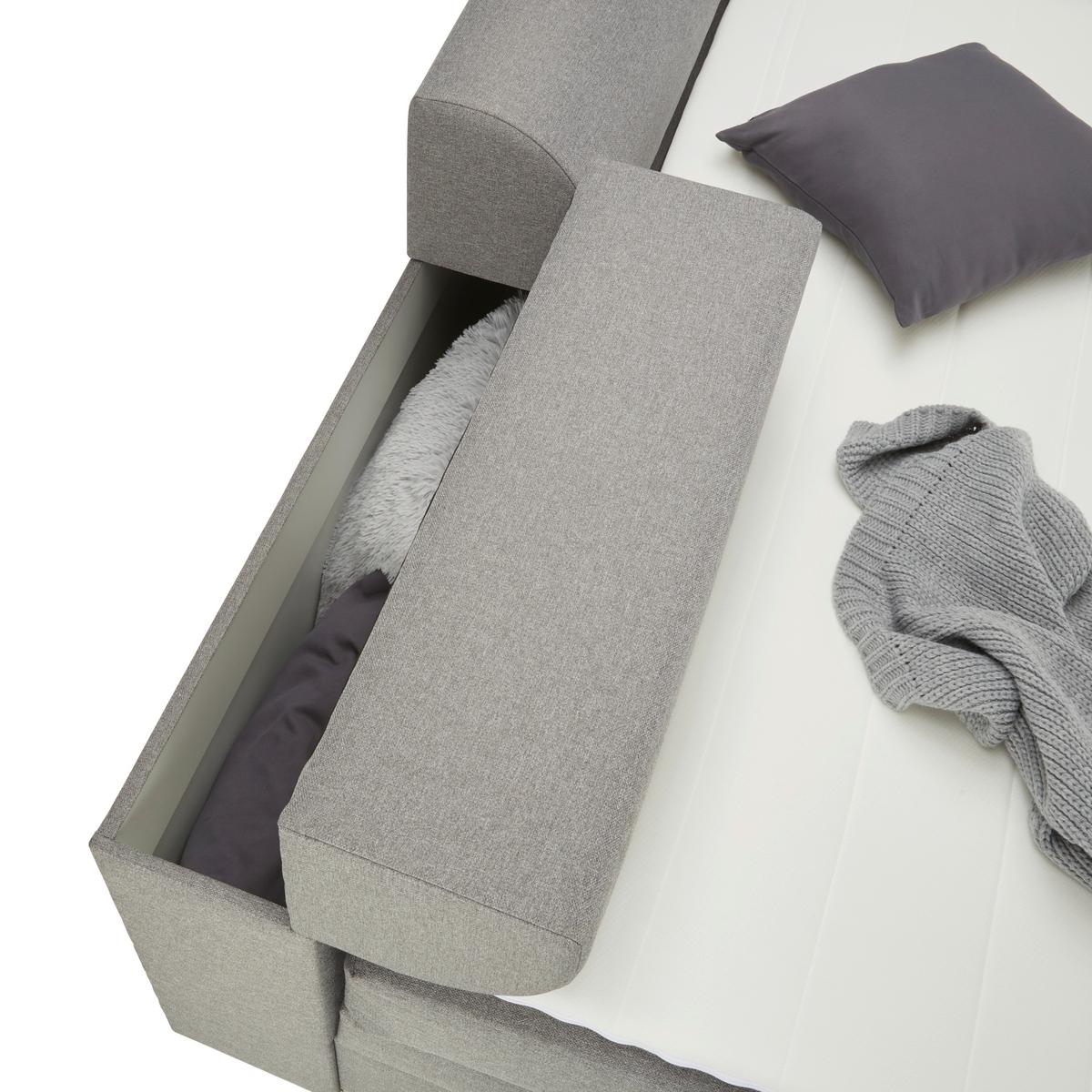 Boxspringbett Flexi 2 in Grau ca. 180x200cm - Schwarz/Grau, KONVENTIONELL, Kunststoff/Textil (180/200cm) - Based