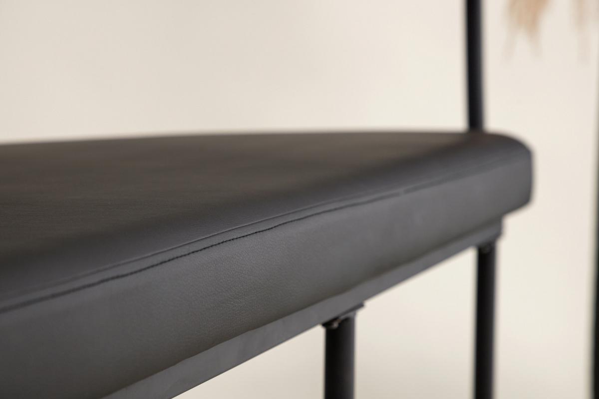 SITZBANK STALLHAGEN - Schwarz, Design, Textil/Metall (165/75/51cm) - Livetastic