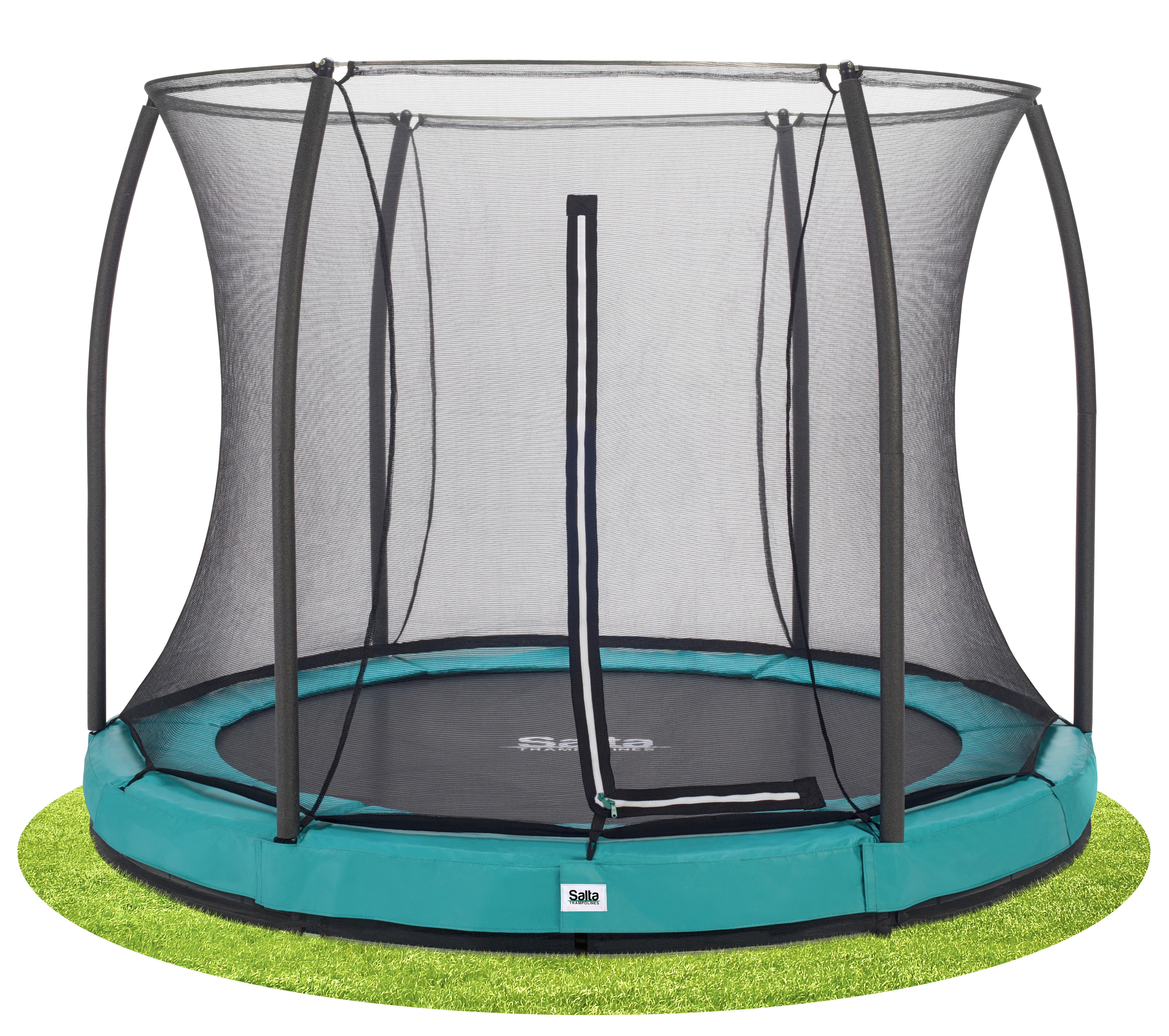 Boden-Trampolin Salta Comfort Ø ca. 183cm - Grün, Basics, Metall (183cm) - Salta