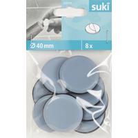Bútorláb 4cm 8db - szürke, műanyag (4/0,5cm) - Suki