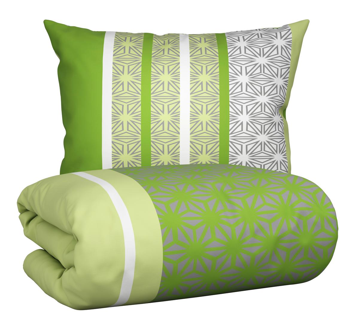 BETTWÄSCHESET SARA - Grün, Textil (160/210cm) - Modern Living