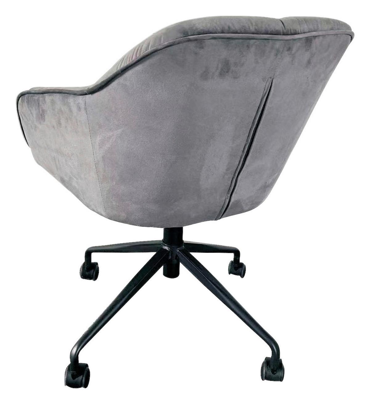 Forgószék Elly - fekete/szürke, Design, műanyag/textil (72/79-86/74cm) - Mömax