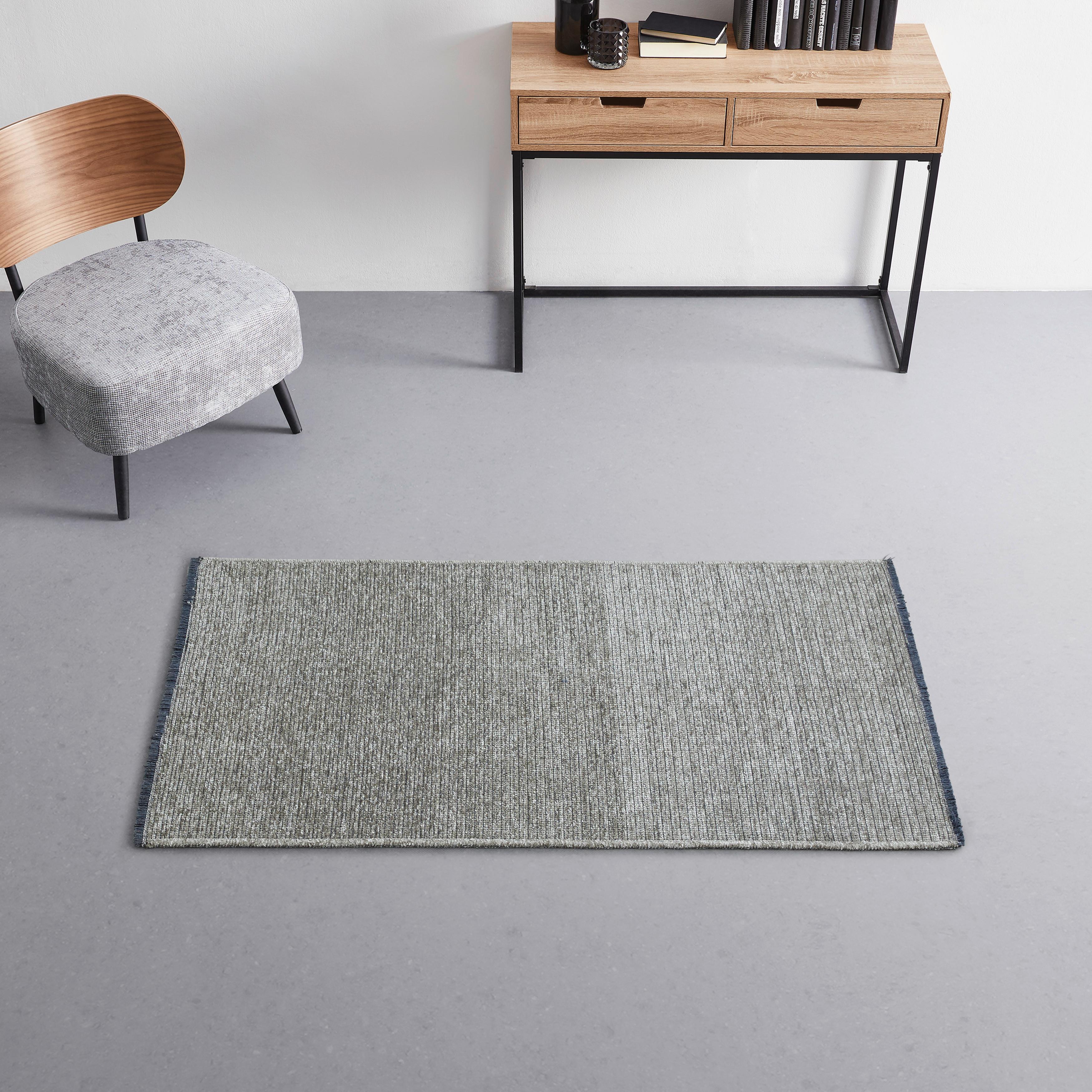 Webteppich Silke 1 in Anthrazit ca. 80x150cm - Anthrazit, ROMANTIK / LANDHAUS, Textil (80/150cm) - Mömax