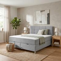 Box-ágy 180x200cm Oviedo - szürke, Konventionell, textil/fém (180/200cm) - Mömax