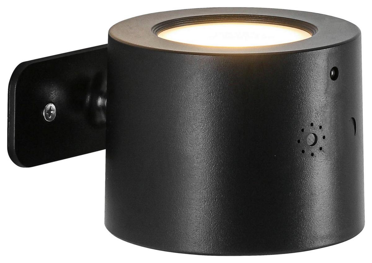 LED-Wandleuchte Rig 1 Schwarz max. 3,5 Watt - Schwarz, MODERN, Kunststoff/Metall (9,3/7,5/5,2cm) - Modern Living