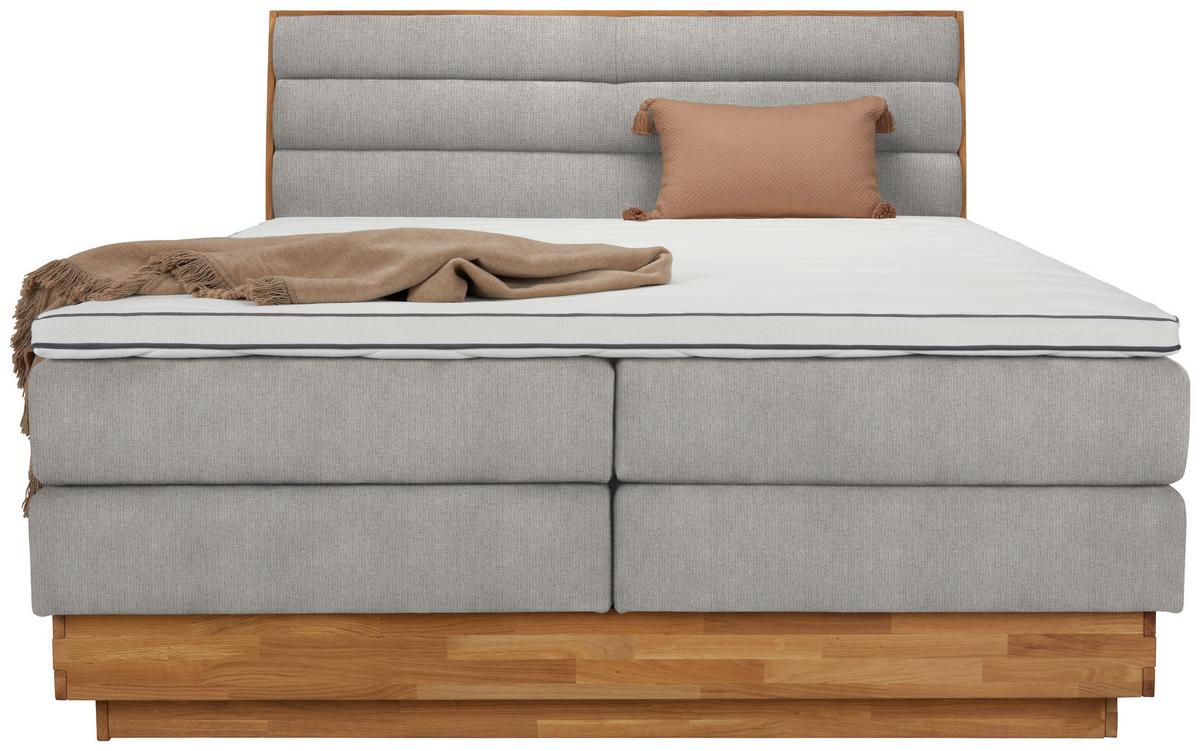 Boxspringbett Marissa in Beige ca. 160x200cm - Beige, Holz/Kunststoff (160/200cm) - Premium Living
