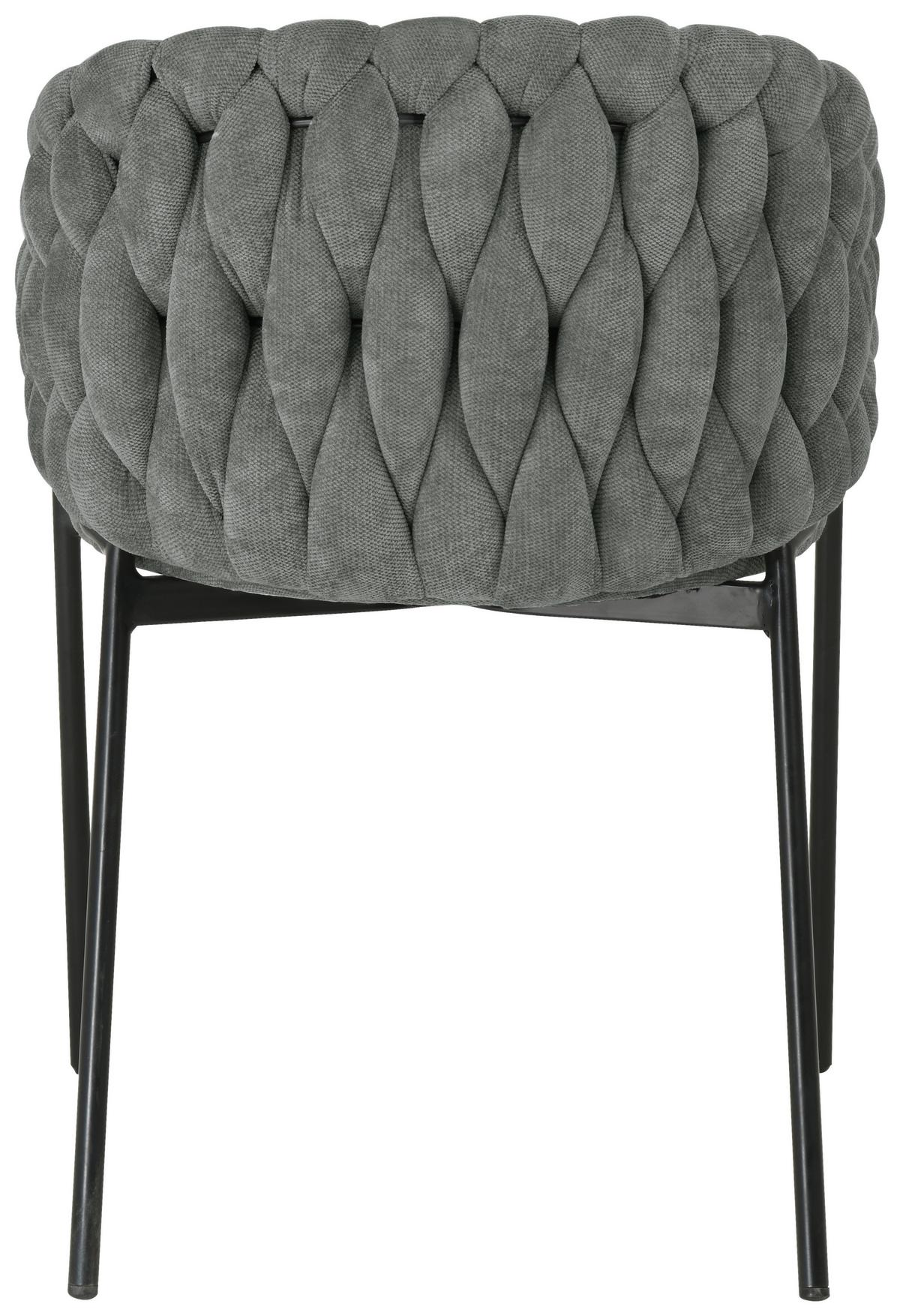 KRZESŁO Z PODŁOKIETNIKAMI WAVY BUBBLE - czarny/szary, Design, metal/tkanina (56/80/61cm) - Novel