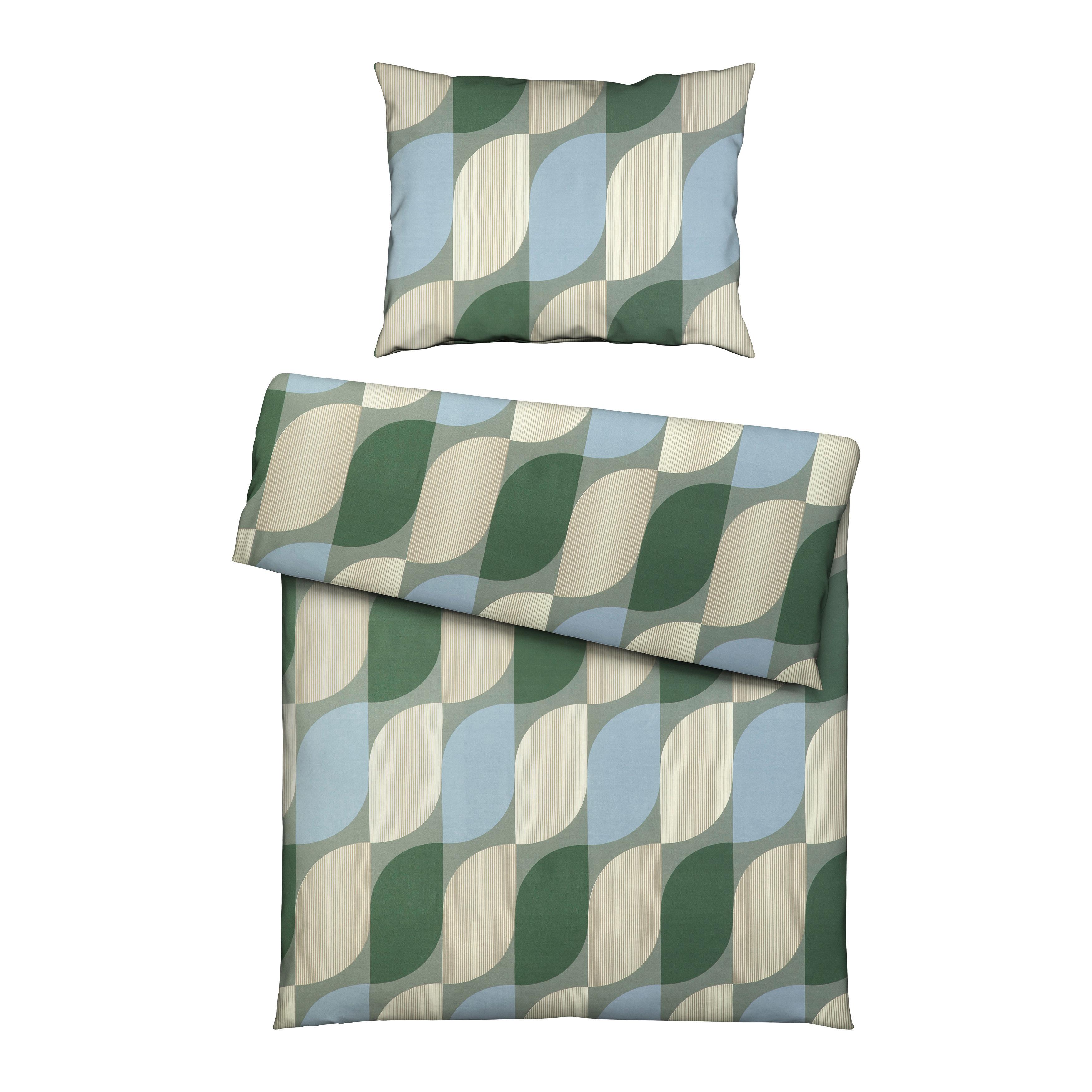 Posteljina Gala 140x200/60x80cm - zelena/boje petroleja, tekstil (140/200cm) - Mömax