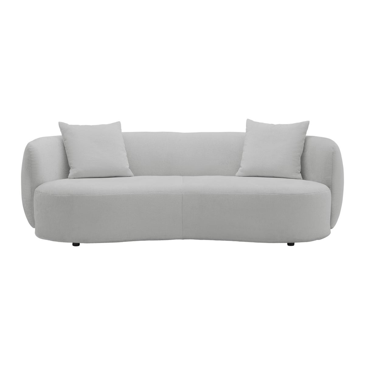 Bigofa Leonas Hellgrau - Hellgrau/Schwarz, MODERN, Kunststoff/Textil (235/72/110cm) - Premium Living