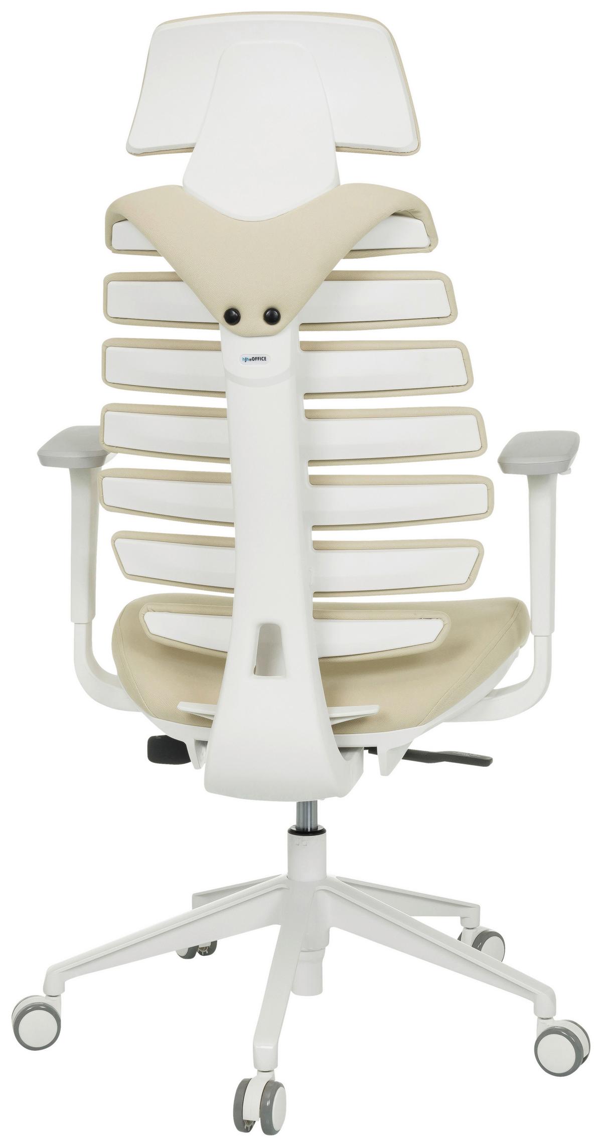 Pisarniški Stol Ergo Line W, Bež - bela/bež, Moderno, umetna masa/tekstil (67/116 - 133/65cm) - MID.YOU