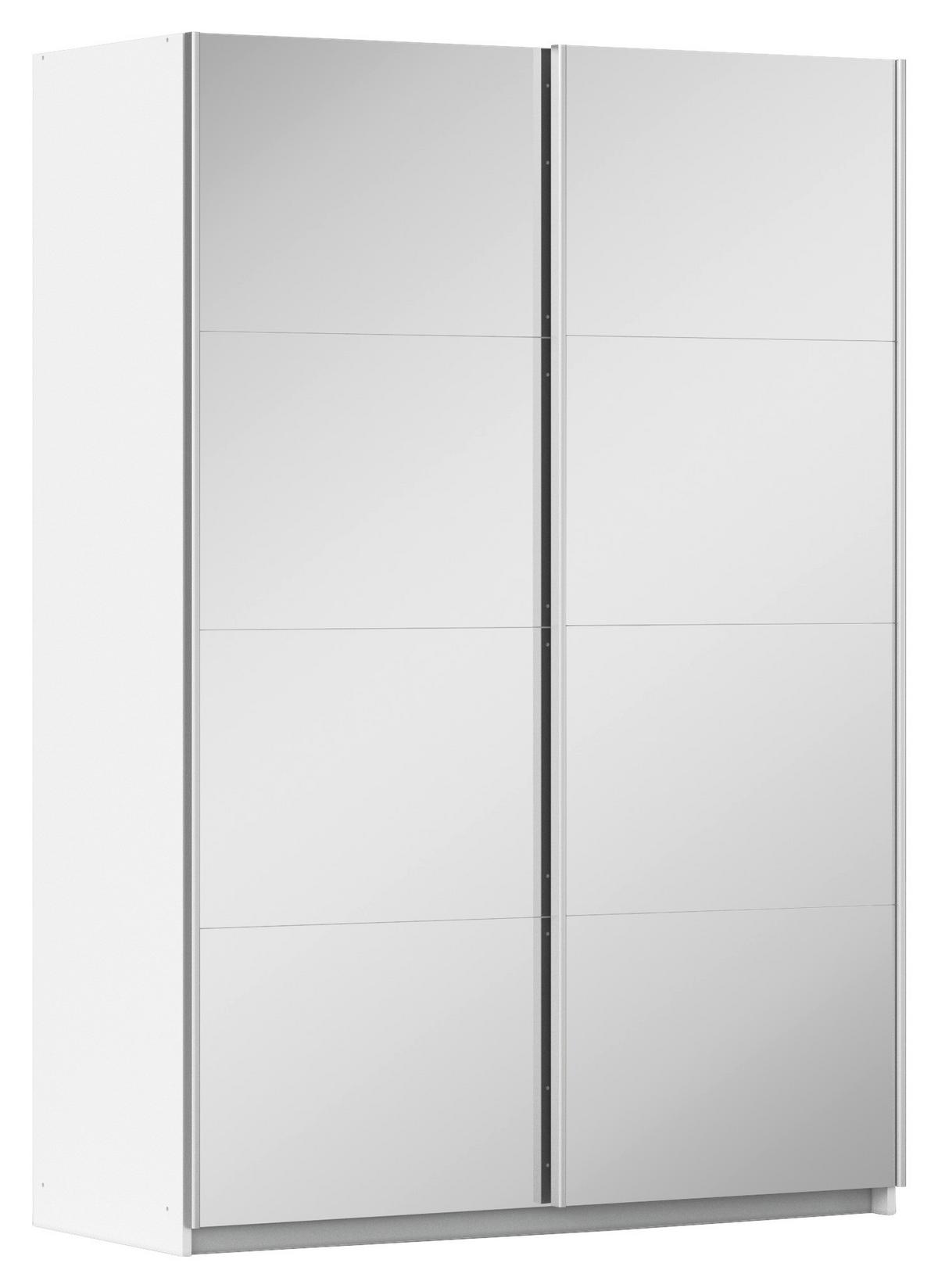 Ormar S Kliznim Vratima Subito - bijela/boje aluminija, Moderno, drvni materijal/metal (136/197/61cm) - Modern Living