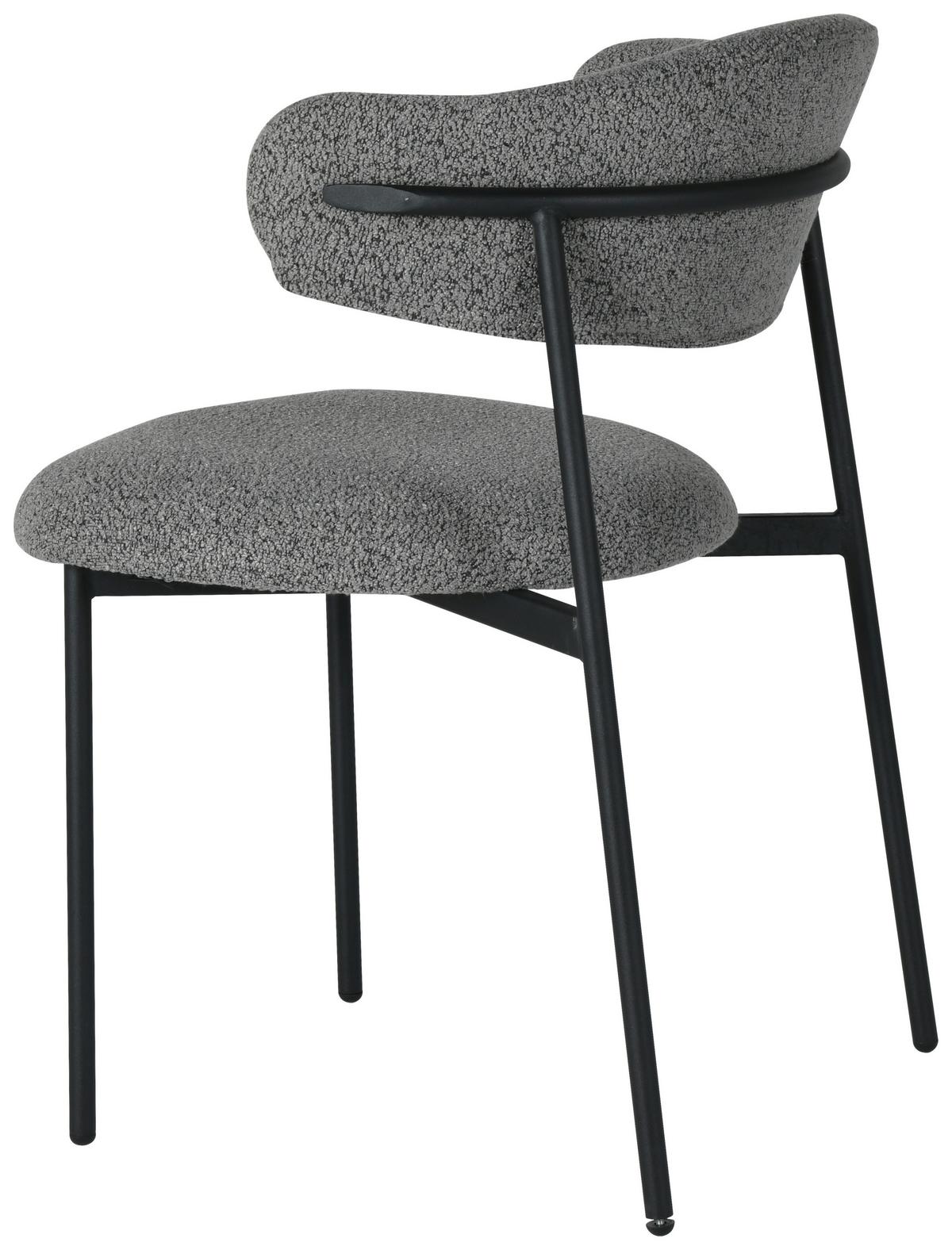 KRZESŁO MIJOU - ciemnoszary/czarny, Design, metal/tkanina (55/78/58cm) - Boxxx