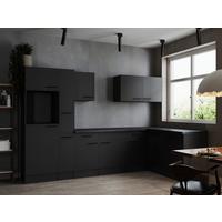 Kotna Kuhinja Brez Aparatov Oliver, 310x172cm - temno siva/črna, Design, kovina/leseni material (310/172cm) - Respekta