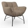 FÅTÖLJ ROBIN - brun/svart, Modern, metall/textil (72/78/81cm) - Bessagi Home