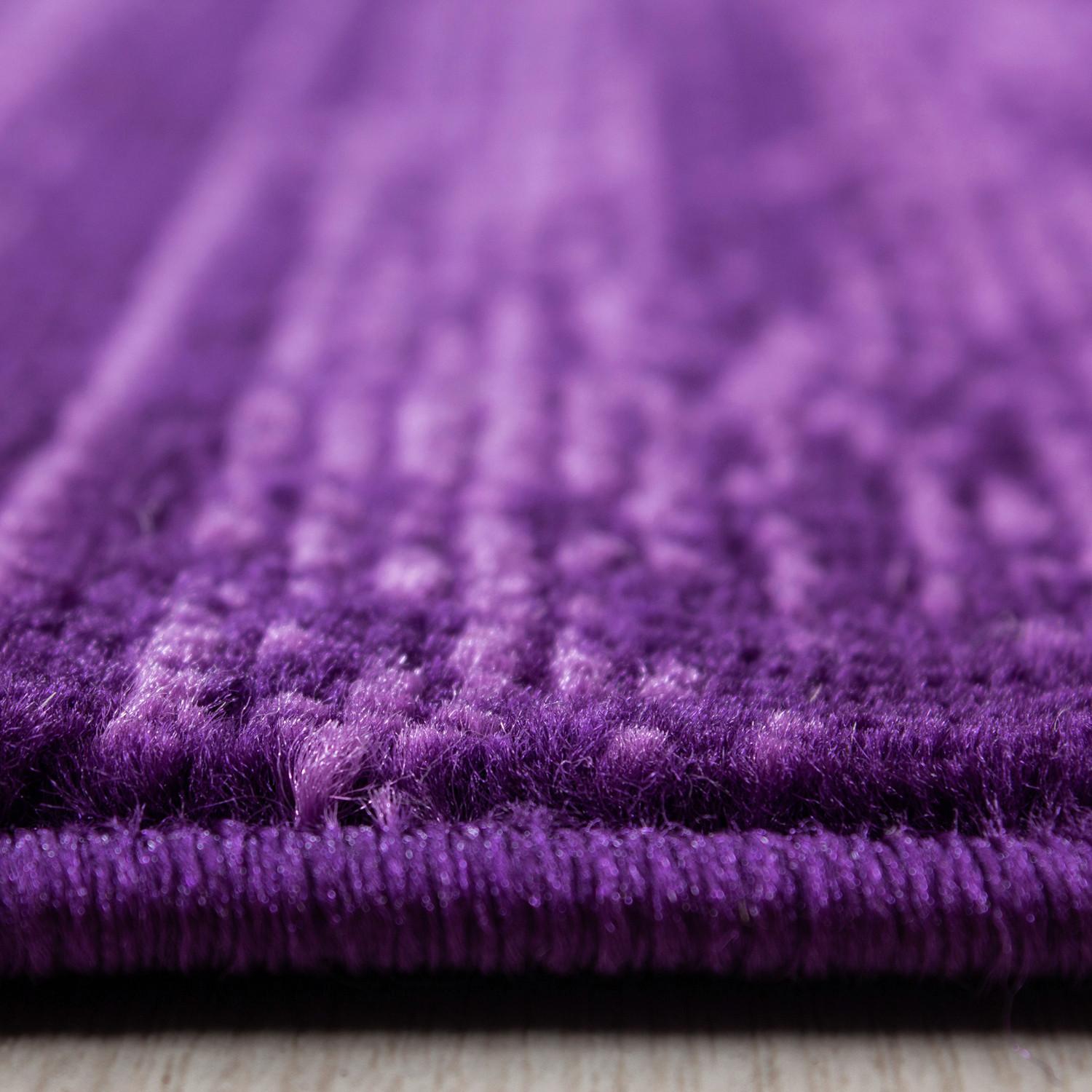 Webteppich Plus Lila ca. 80x300cm - Lila/Schwarz, Design, Textil (80/300cm) - Novel