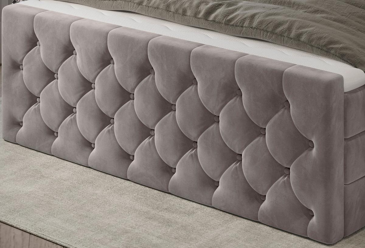 PAT BOXSPRING ELIO - bej, Romantik / Landhaus, textil (140/200cm) - James Wood