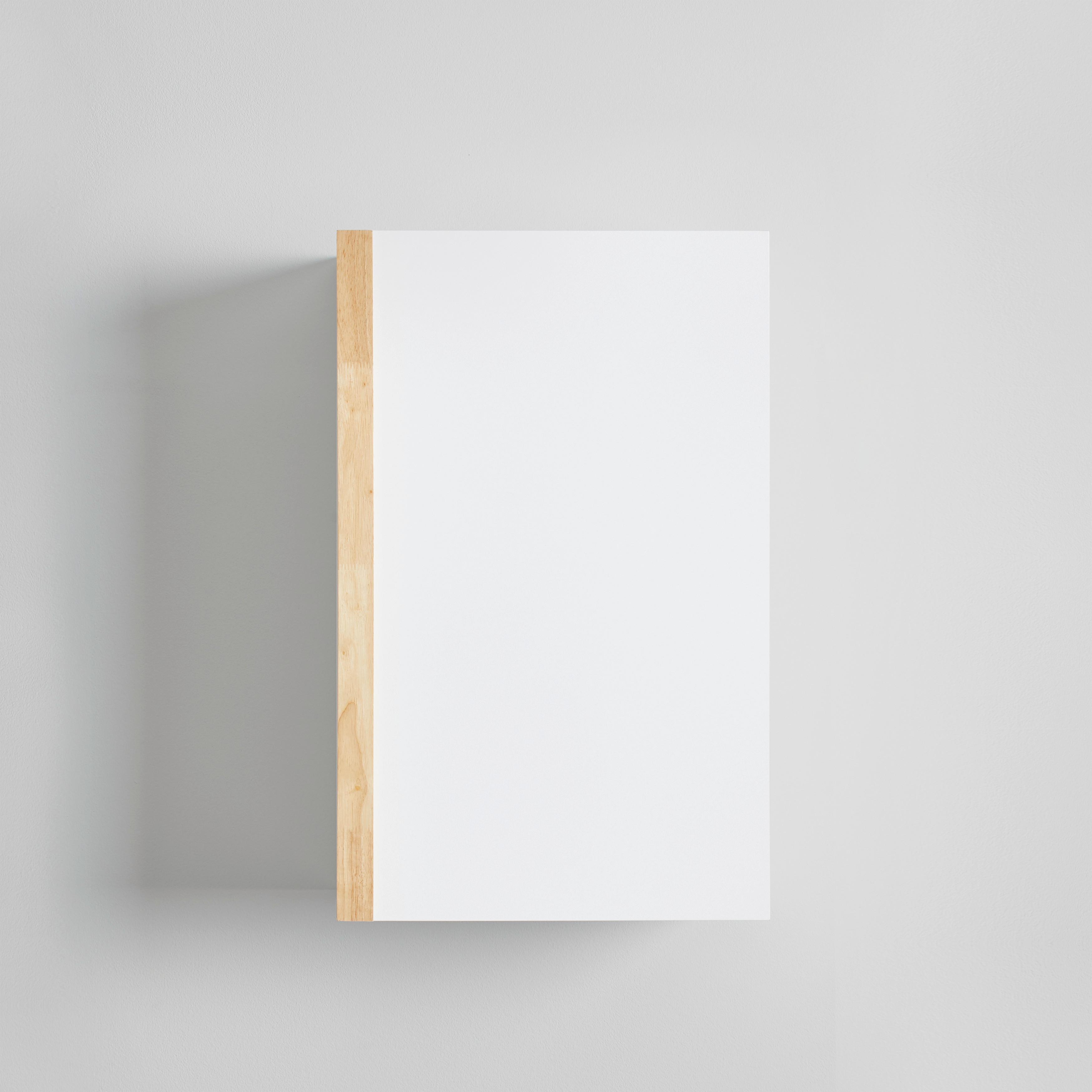 Hängeschrank Rico Weiß ca. 42x66x20 cm - Naturfarben/Weiß, MODERN, Holz (42/66/20cm) - Bessagi Home