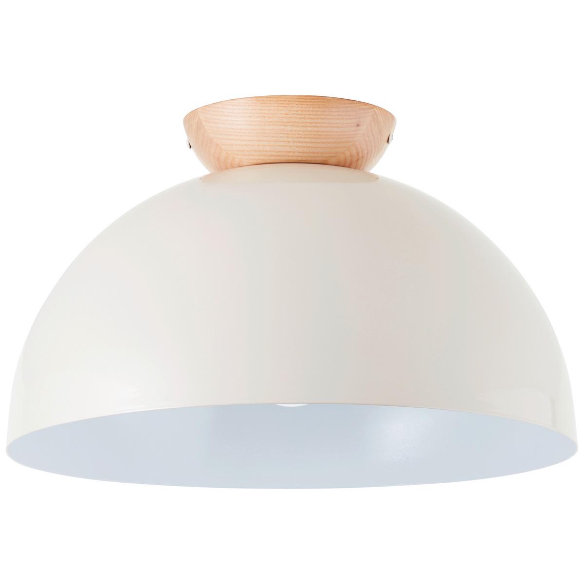 Deckenleuchte Nalam Hellgrau/Hellbraun max. 40Watt - Hellbraun/Hellgrau, Design, Holz/Metall (35/31cm) - Brilliant