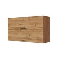 Held Küchenoberschrank ca. 100 cm Eichefarben - Chromfarben/Eiche Wotan, MODERN, Holzwerkstoff/Metall (100/57/34cm) - Held
