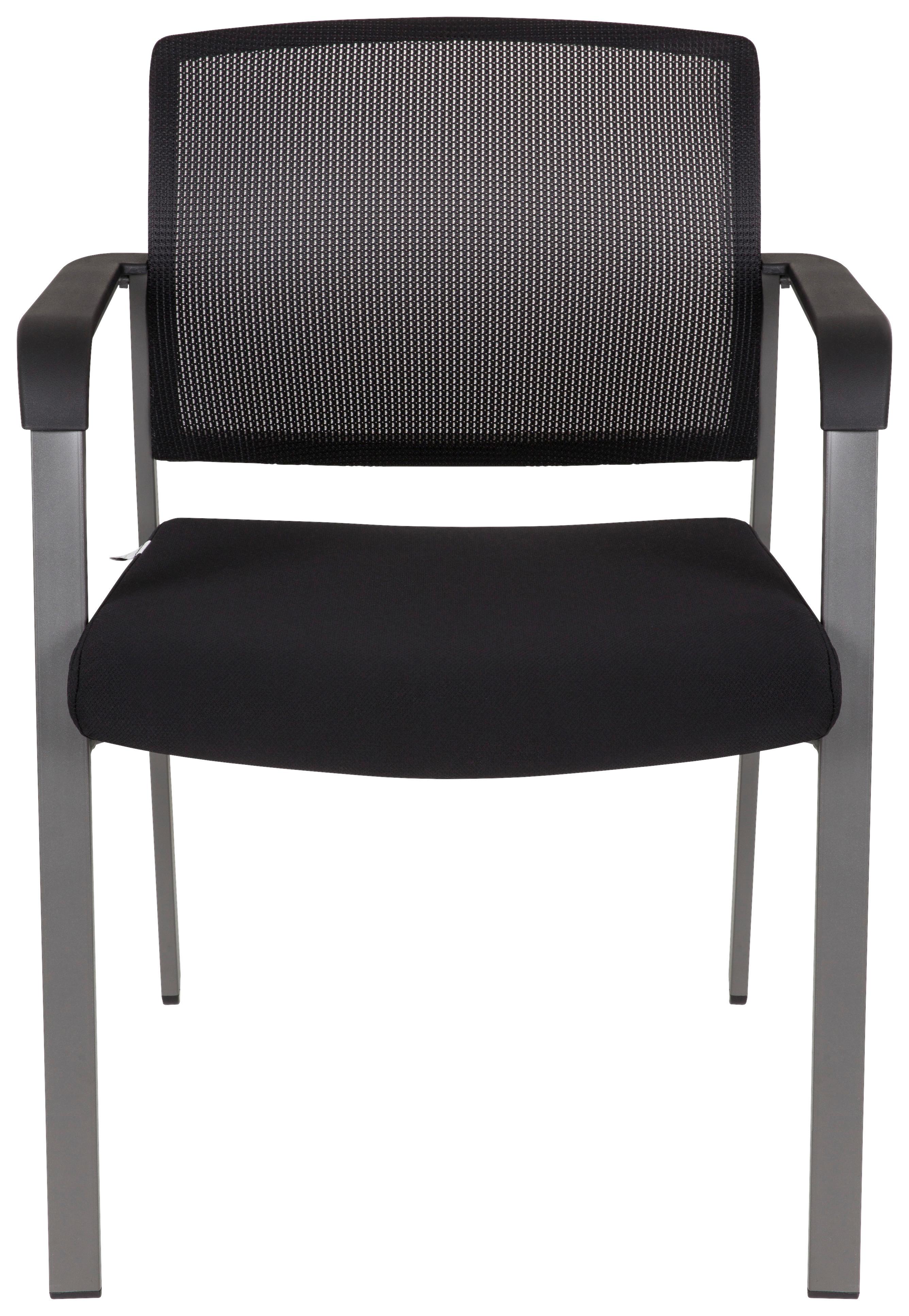 Konferenčni Stol Meet, Črna - črna, Moderno, kovina/tekstil (58/84/56cm) - MID.YOU
